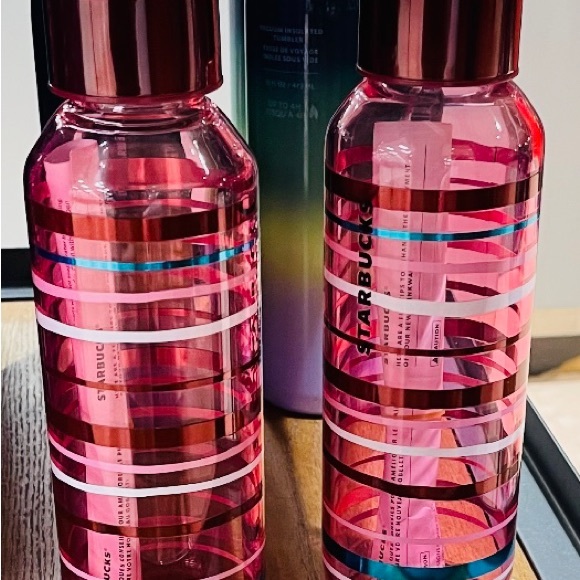 Starbucks Striped Glass Water Bottle Taffy Gradient Swirl Tumbler Cup New 2023 - Picture 13 of 15